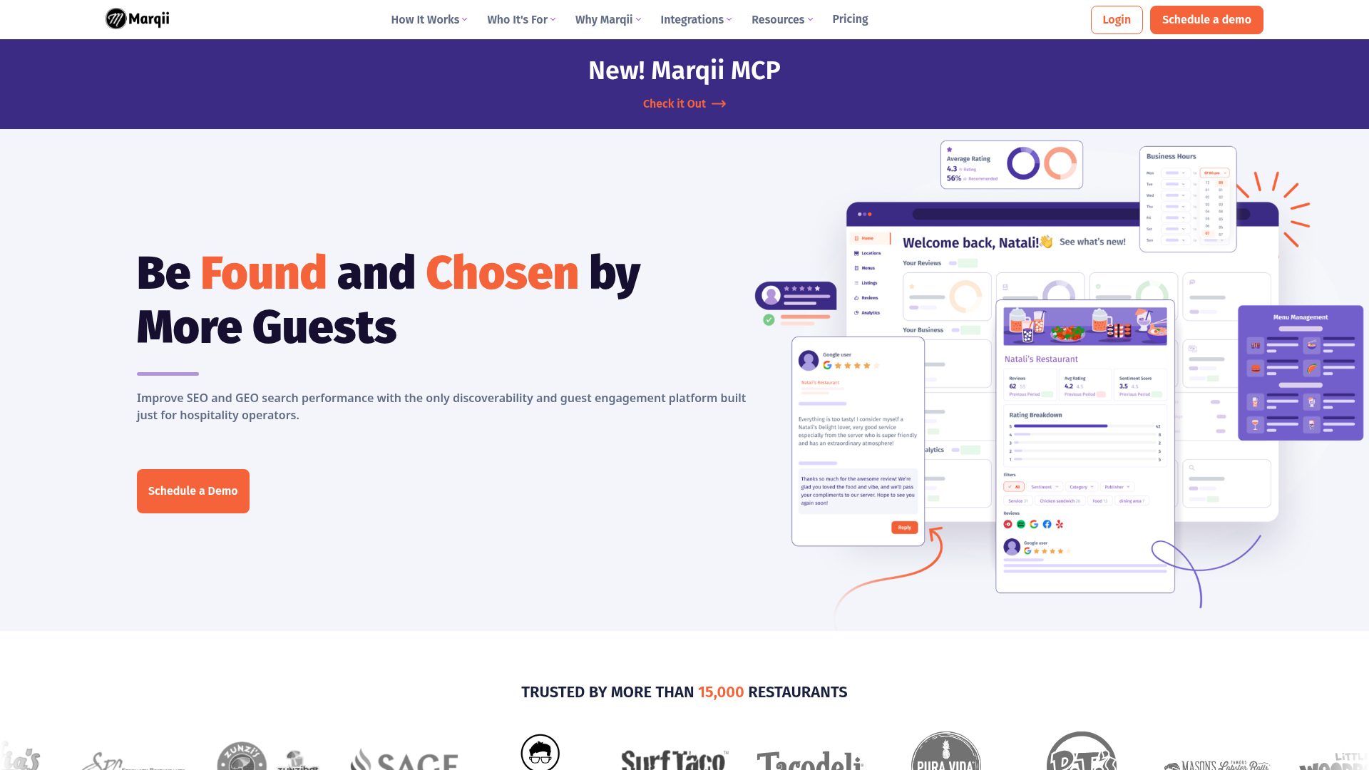 Marqii homepage screenshot