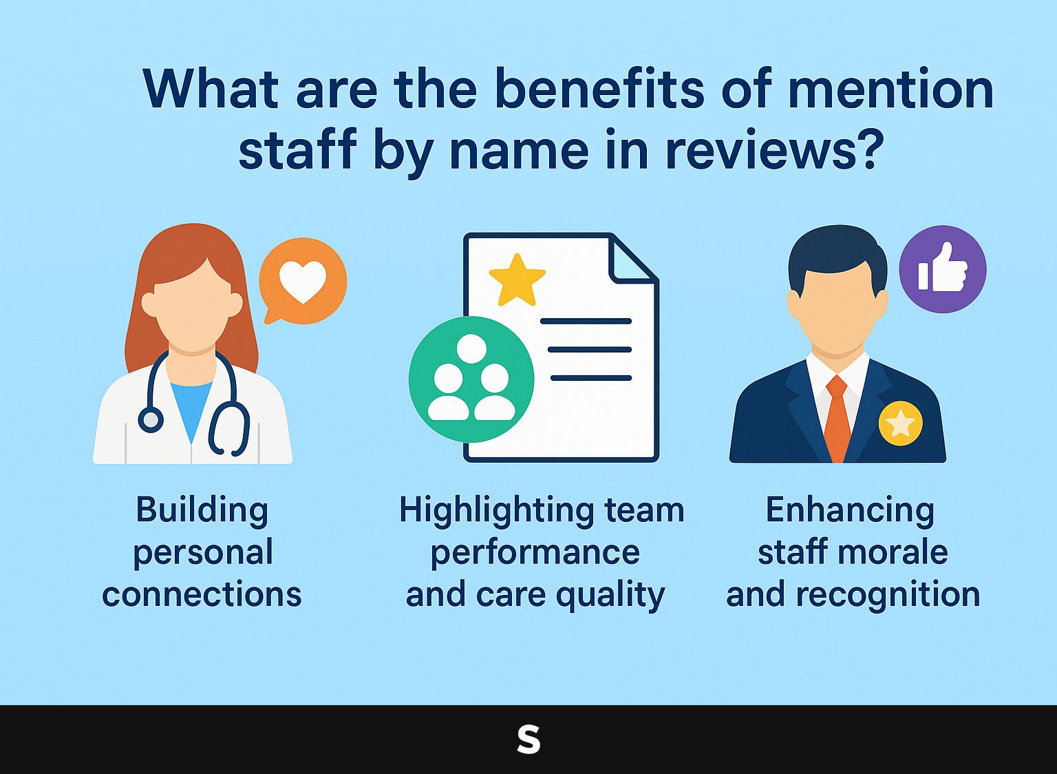 What are the benefits of mentioning staff by name in reviews?