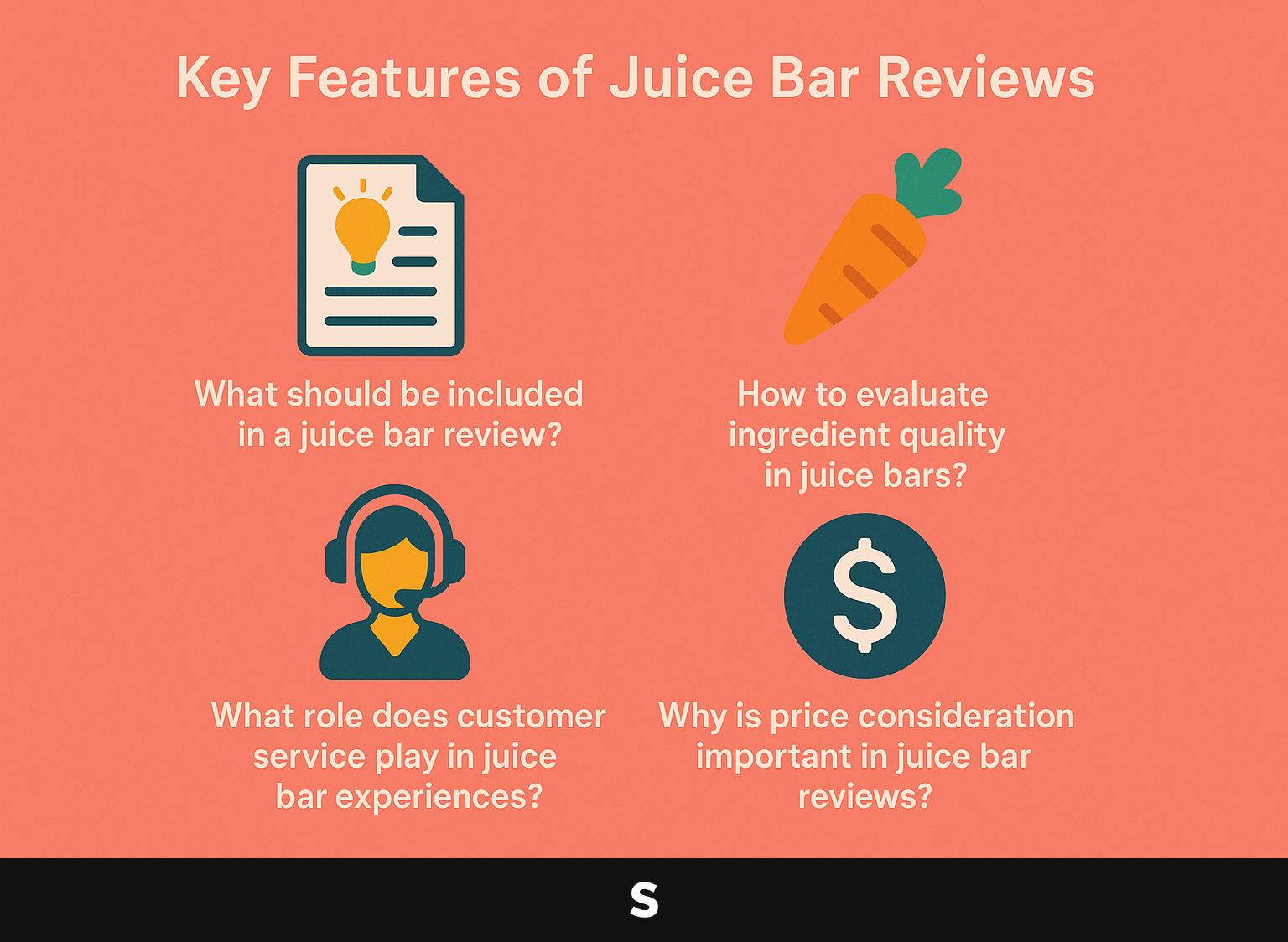 Key Features of Juice Bar Reviews
