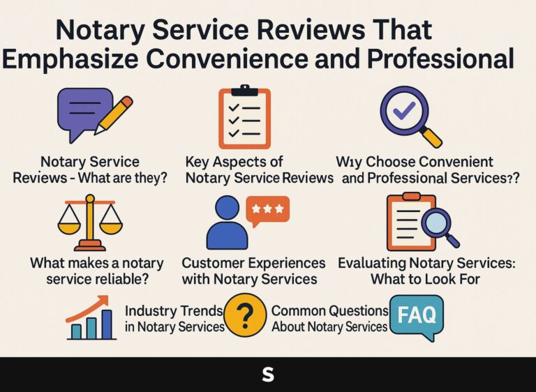 Notary Service Reviews That Emphasize Convenience and Professionalism